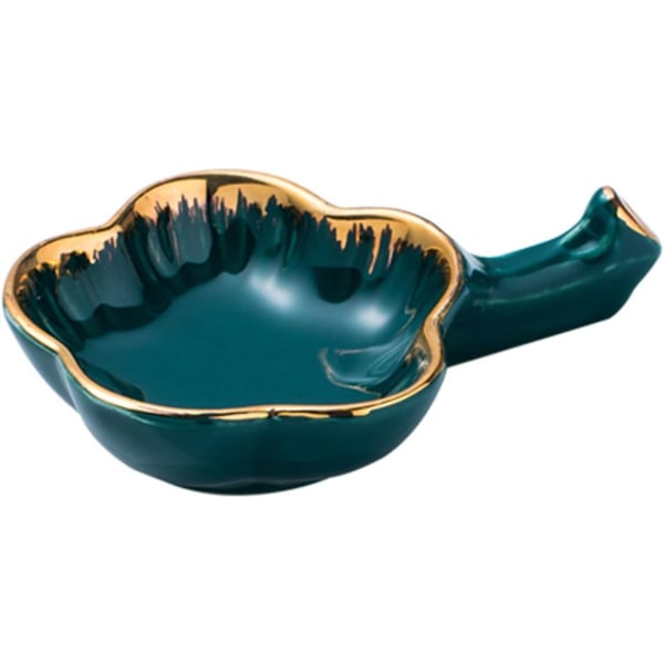 Multifunktionelle saucer til dipping, keramiske dyppeskåle, små dyppeskåle til sauce, spisepindsstativer - sort - 11x7x2,3cm
