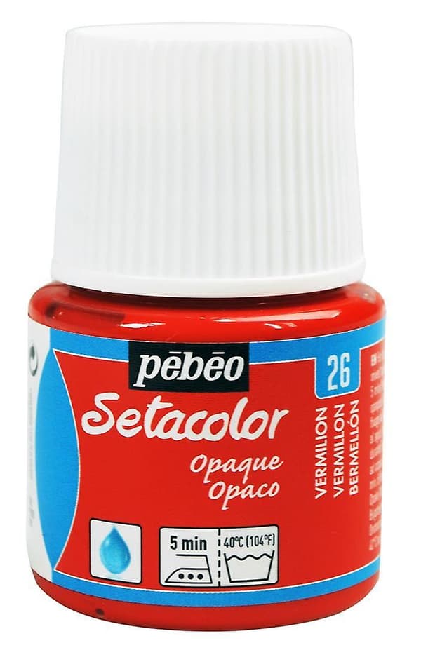 Setacolor Peittävä Kangasväri 45ml Vermilion 45ml