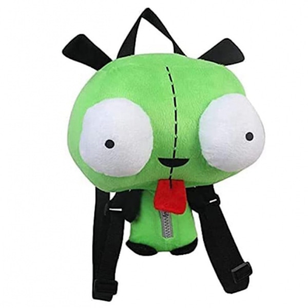 Ny Alien Invader Zim 3D Ögon Robot Gir Söt Gosedjur Plysch Ryggsäck Grön Väska Julklapp 35 cm