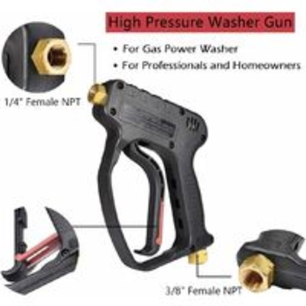 Højtryksrenser Pistolgreb med 5 Vanddyse Spidser Vandvask Rengøringsmiddel (M22 3.0 TIP Slangeforbindelse) 4350 PSI Power Wand