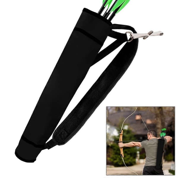 Portable Outdoor Quiver with Large Capacity and Adjustable Shoulder Strap, Oxford Fabric