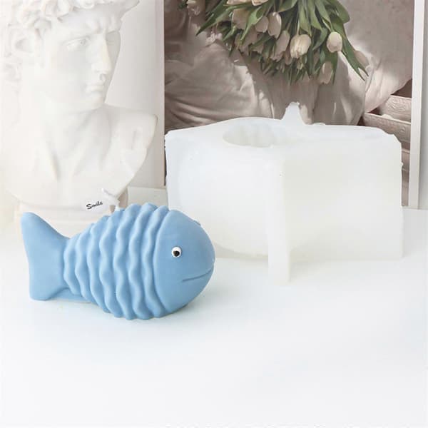 Unik 3D silikonform med delfin/planktonisk clownfisk/vågfisks/svärdfisk ljusformar kontorsprydnader