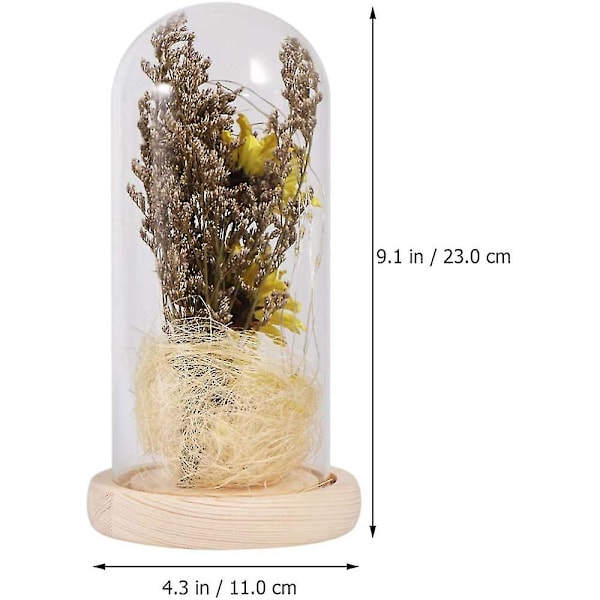 Förtryllande Blomlampa, Konstgjord Solros i Glaskupa, LED-lampa