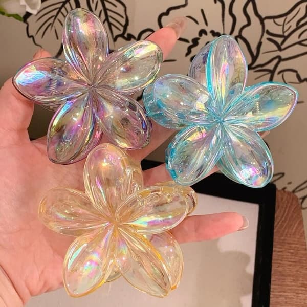 Blomsterhårklämmor 6-pack - Halkfria blomklämmor för hår