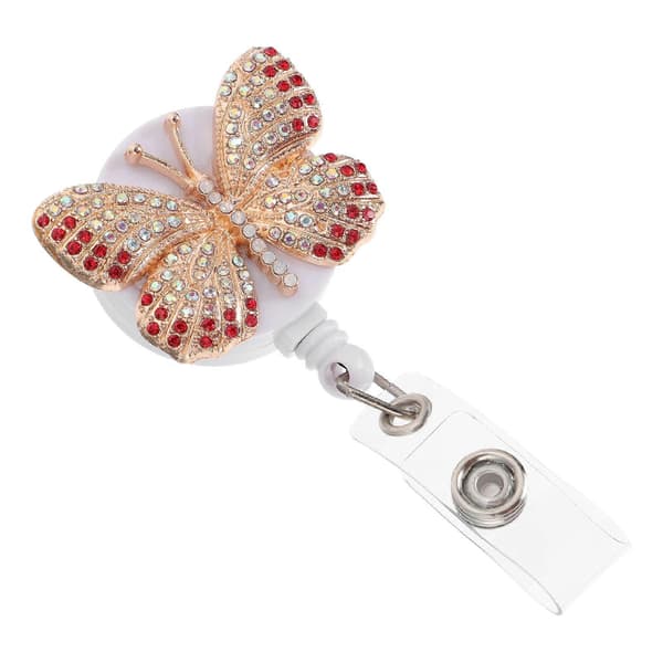 Sommerfugle-badgeholder til dekoration med klips 1 stk. materiale