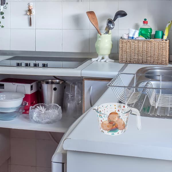 Tecknad glasmåttkopp Glasmugg Mätbakning Glas Hemglasmåttkopp