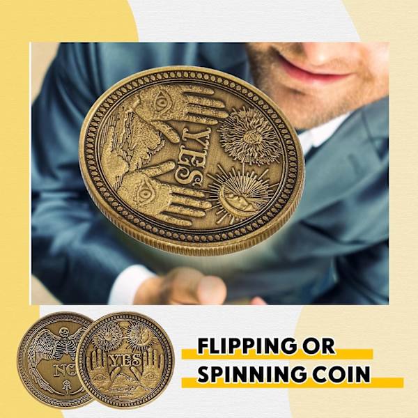 10-pack Ja Nej Utmaningsmynt Beslutsfattare Mynt Vänlighet Mynt Samlares Medaljong Souvenir Spådom Vänd Mynt Lyckliga Metallmynt