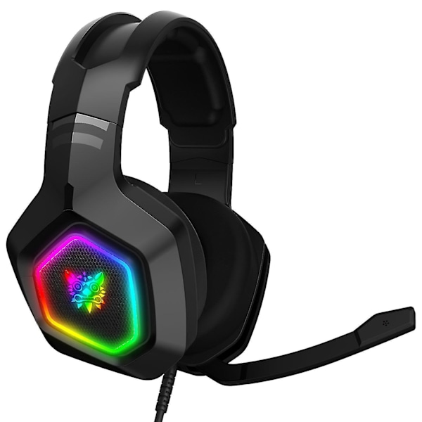 K10 Pro Stereo -pelikuulokkeet PS4/Xbox One/PC/Nintendo Switch -laitteille, korvan peittävät kuulokkeet melua vaimentavalla mikrofonilla, RGB-valo