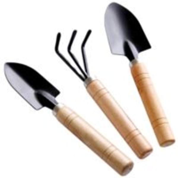Pcs Mini Hageverktøy, Lite Rive- og Spadesett, Liten Spade Rive og Spade Tretthåndtak for Potteplanter for Hageplanter Innendørs Utendørs