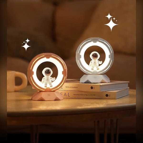 Astronaut Rechargeable Night Light Touch Controlled 4-Level Dimmable Lamp with 1200mAh Battery