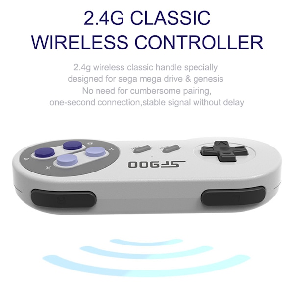 2 stk Trådløs USB SNES Controller, kiwitatá 2.4GHz Genopladelig Klassisk SNES USB PC Spil Pad Controller med Modtager til Windows PC MAC & RetroPie