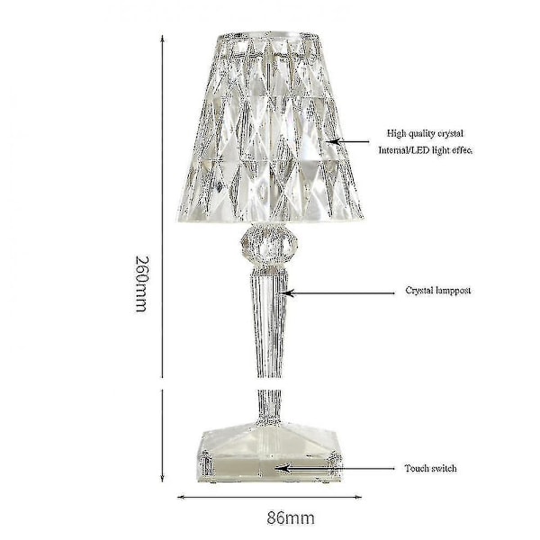 Italiensk Design Kartell Akryl Natlampe Bordlampe