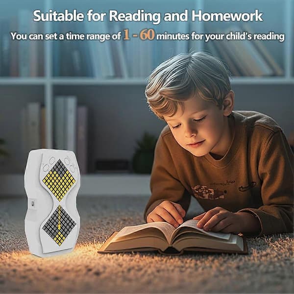 LED Visuel Timeglas Timer, 1-60 Minutters Nedtælling med Magnetisk Montering, Buzzer Alarm & Dæmpbar Natlampe, Sand Timer