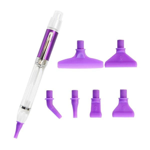 3x Diamond Art Pen Sticky Drill Pen Lättviktig Diamond Dot Pen Och Olika Spetsar