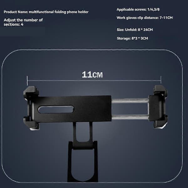 Vikbart stativ Mini Pocket Magnetiskt telefonstativ Selfiestick Skrivbords-smartphonehållare för videofotografering