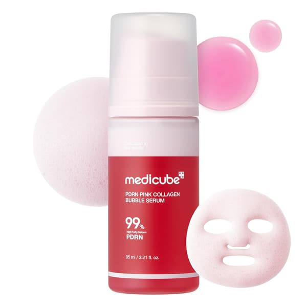 Medicube PDRN Pink Collagen Bubble Serum - Absorbs Easily