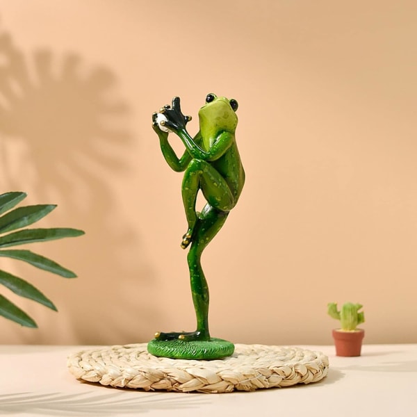 Hagefrosk | Baseball Frog Statue - Harpiks Landlig Utendørs Dekor Hagefrosk Sports Amerikansk Stil for Miniatyrlandskap