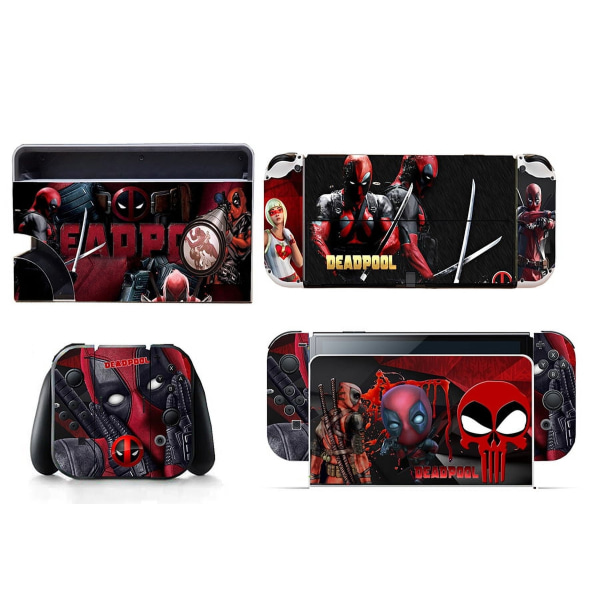 Egnet til switch OLED-klistermærker, Marvel Deadpool, støvtæt, ridsefast og farverige klistermærker（Deadpool） Style04