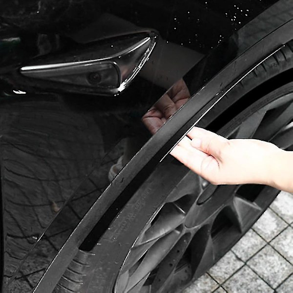 Fram- och bakhjulsbryn för Tesla Model Y, blank svart
