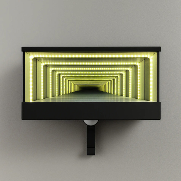 Infinitys LED Garage Nøglering Vægmontering LED Modelbil Displayboks Bilnøglering Organizer Med LED-Lys Sort
