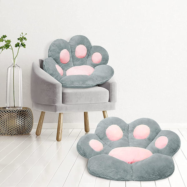 Pude, Kattepotepude, Sød sædehynde Lazy Sofa Stolepude Udendørs Dekoration Gulv Varmt Pude Hudvenlig Varmt Måtte (70x60cm, Grå)