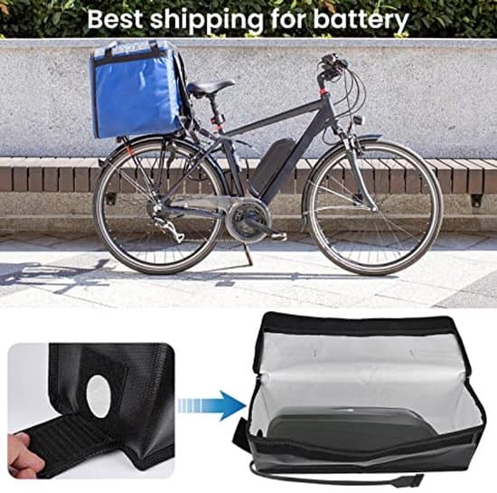 Fireproof E-bike Battery Bag for Safe Storage and Transport, 49*15*15CM