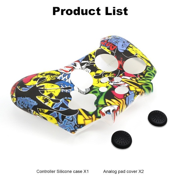 Xbox Series-kontroller silikondeksel, beskyttende deksel for Series S/X-kontroller med knapphetter Camouflage Black