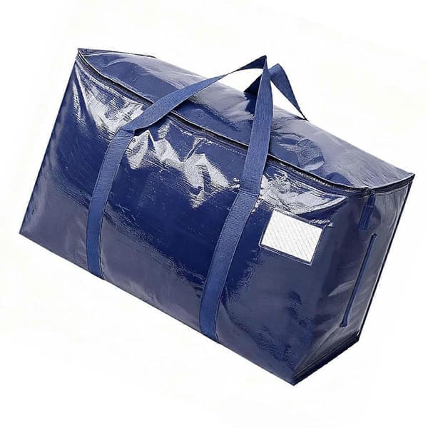 Heavy Duty Moving Bag 4-pack Deep Bottom, Waterproof PP Woven, Full Open Side Zipper, 69x38x35