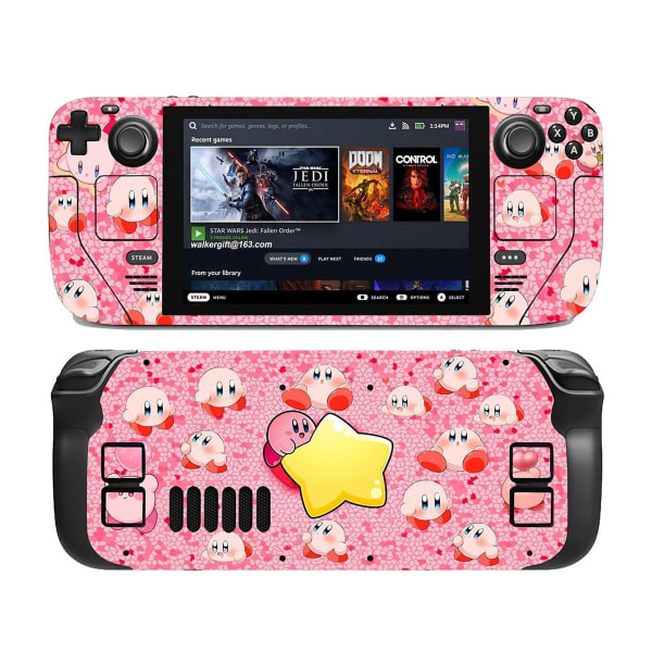 Steam deck stickers,Cute Anime stickers,game console stickers, full body stickers, scratch resistant and dustproof (LCD screen,Pink) Style13