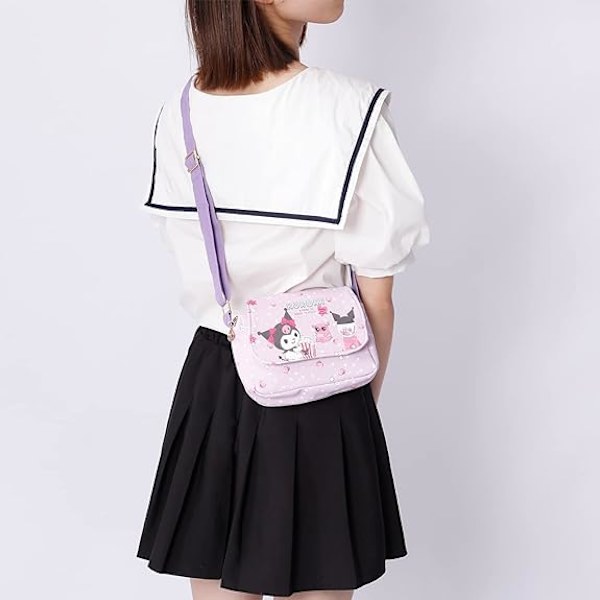 Tegneserie Kitty pung med snor Kawaii Kitty Crossbody tasker Mobiltelefon pung Møntpung til piger kvinder