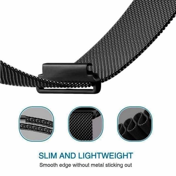Fitbit Inspire HR-armbånd Milanesisk loop svart