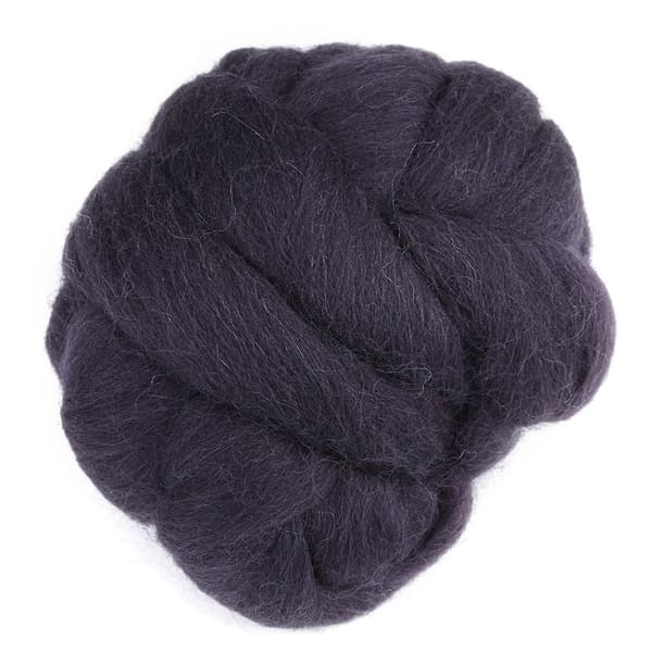 55g Farget Nålefilting Ull Roving Spinning Søm Trimming Håndarbeidsmateriale (Mørkegrå)