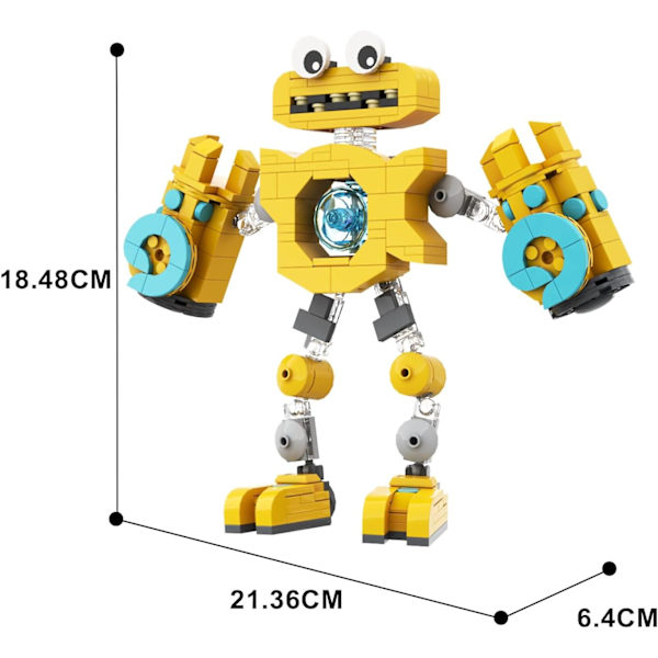 Gul Wubbox Actionfigur Model - My Monsters  Wubboox Dyr Figur Dukke Plys Legetøj - Fødselsdag Ideelle Gaver Model til Børn, Venner, Spil (256 Stykker)