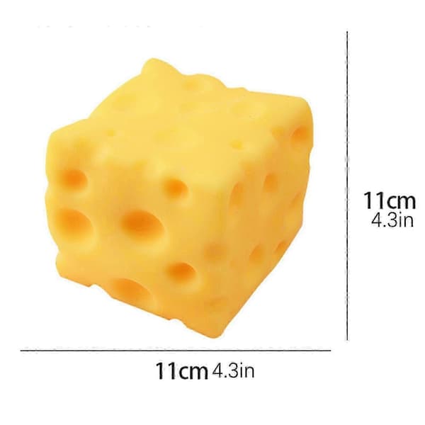 Easy Sqweezy Super Cheesy - Squeeze This Large, Fun, Squeezable, Slow-Rising, Extra Soft Giant Cheese Slice for Stress Relief A