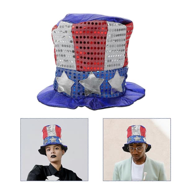 USA Flag Hat Klassisk Hat til Dekoration 2 Stk