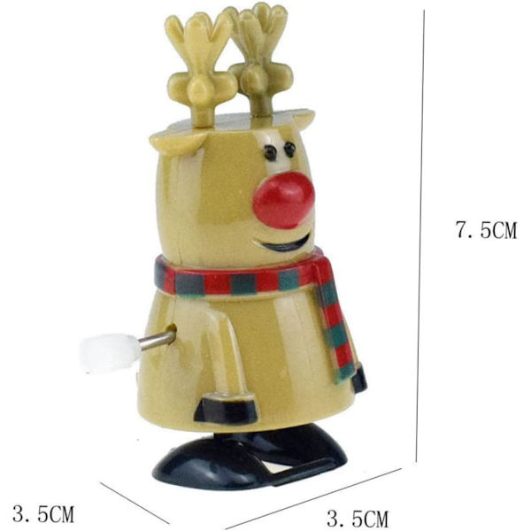 3 stk mini dyreleker gule gaver mini leketøy jule strømpe stuffer jule opptrekk leketøy xmas dyr praktiske vitser prop gul gående elg leketøy