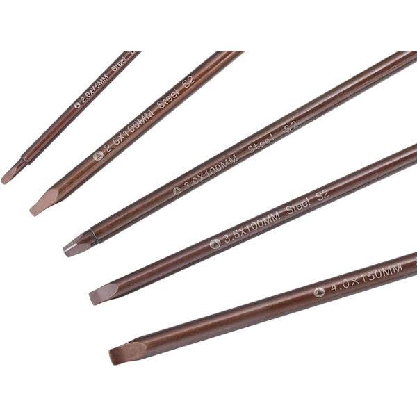 Triangular Screwdriver Set 4mm 3.5mm 3mm 2.5mm 2mm S2 Triangular Screwdrivers Steel Magnetic Tool Kit with Non-slip Plastic Handle 5 Pieces