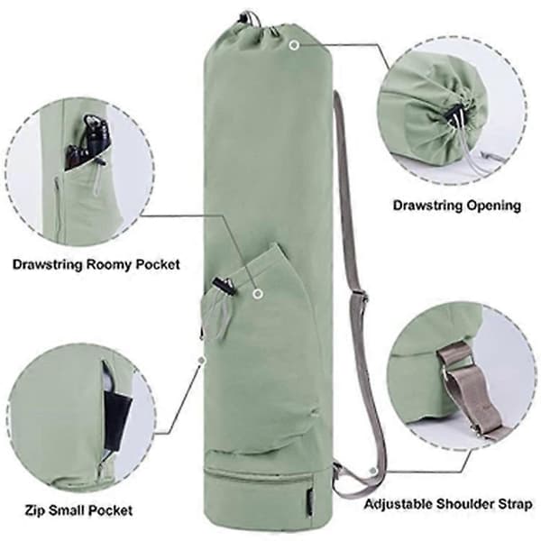 Versatile Yoga Mat Bag with Water Bottle & Wet Pocket