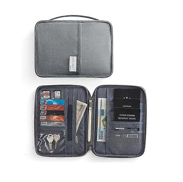 Multifunktionel rejsepas kørekort opbevaringstaske L