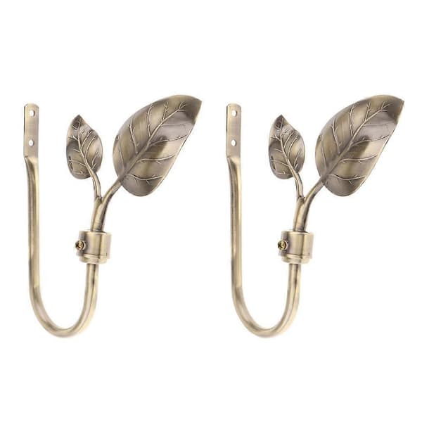 2 STK. METAL BLAD GARDINOPHÆNG KROG HOLDBACK HOLDER Style2 Bronze