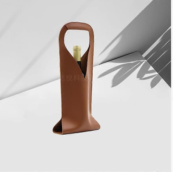 Stylish Portable PU Leather Wine Bag for Travel
