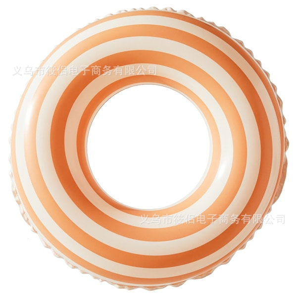 Oppblåsbar badering for barn, badering poolbøye, retrostripet PVC oppblåsbar bøye poolbøye Retro lollipop orange Suitable for teenagers