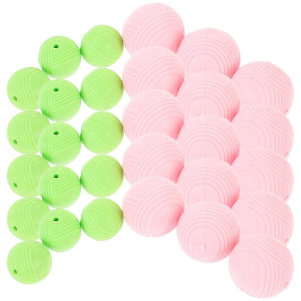 Strikkepinnestoppere Silikonhetter for beskyttelse 100 stk rosa