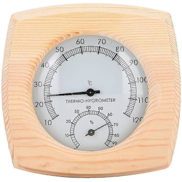 2-i-1 Rostfritt Stål Bastu Termometer Hygrometer Termohygrometer