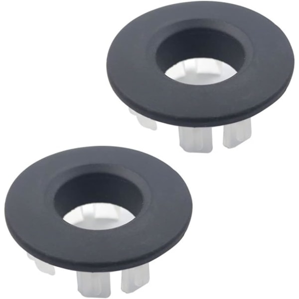 2Pcs Sink Overflow Ring Matte Black Bathroom Sink Basin Trim Overflow Cover Hole Insert Ring Caps Brass Kitchen Bath Sink Round Drain Cover Parts