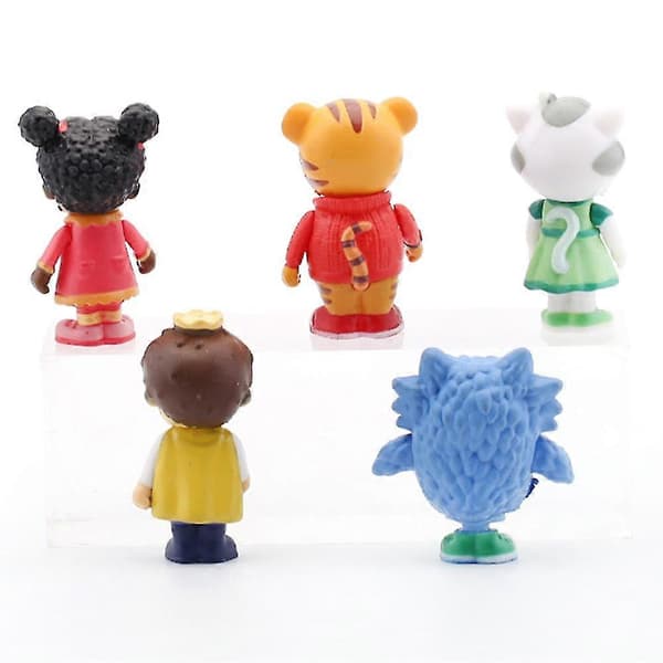 5 stk./sæt Dukke Model Daniel Tiger Nabolag Venner Til Børn Sød Figur Pynt Hjem Ny