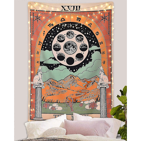 Sevenstars Tarot -seinävaate Tähti-seinävaate Keskiaikainen Eurooppa Ennustaminen Seinävaate Seinäkoriste
