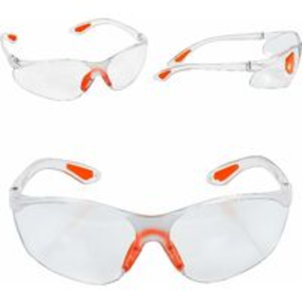 12-pack transparenta skyddsglasögon - skyddsglasögon med plastlins, näsbrygga och gummitempelspetsar för komfort - PPE transparenta glasögon