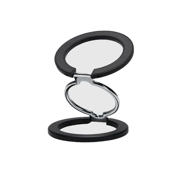 Double-sided Magnetic Phone Stand — Foldable Aluminum Desktop Mount with 360° Rotation and Strong Hold