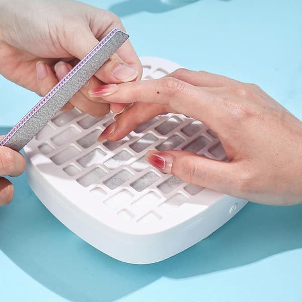 Tyst nageldammsugare Effektivt absorberande system Minidammsugare för professionell hemmabruk Blå